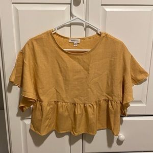 yellow babydoll blouse